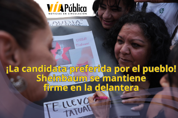 ¡La candidata preferida por el pueblo! Sheinbaum se mantiene firme en la delantera, liderando las encuestas con un amplio margen a tan sólo un mes de la elección presidencial