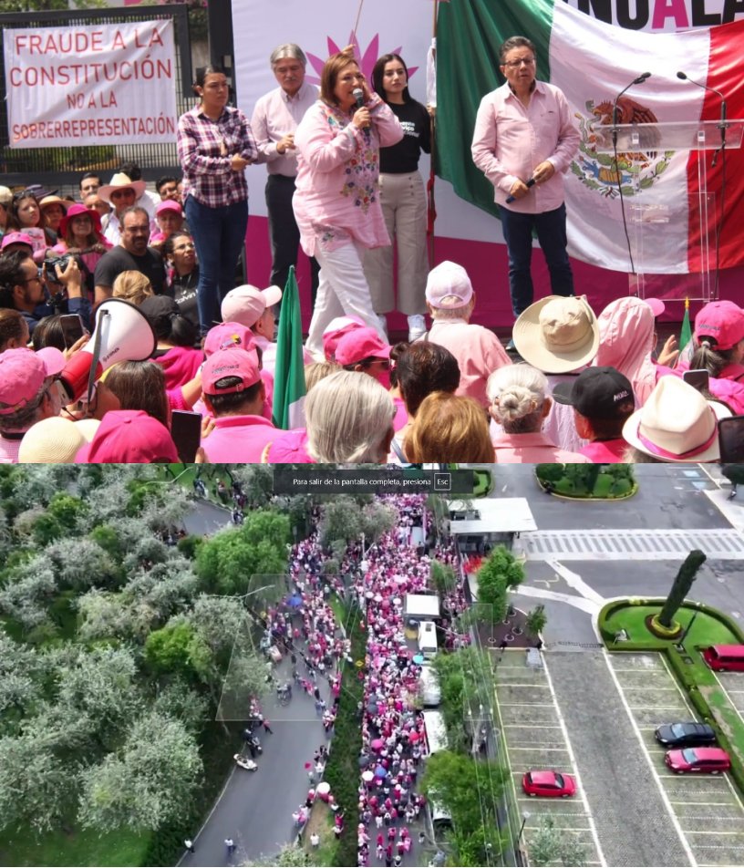 Manifestación «conservadora» se ve «muy menguada»: AMLO sobre Marea Rosa